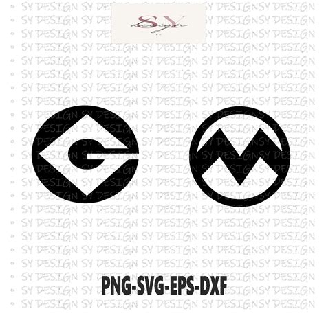 Minion Gru G Logo Svg Png Eps Dxf Pdf  Etsy Uk