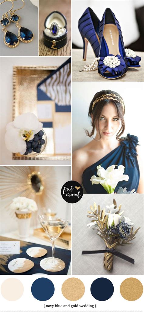Navy Blue And Gold Wedding Colour Combinations