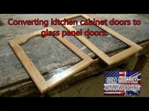 And who could be sad about that?! Giving kitchen cabinet doors a new look by changing them to glass doors - YouTube