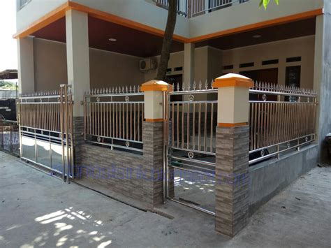 Harga plat stainless steel harga pipa stainless steel harga stainless steel 304 harga stainless steel plate harga pagar stainless steel harga pagar stainless steel. Pintu Pagar Stainless Steel Pemasangan Di Kukusan Beji ...