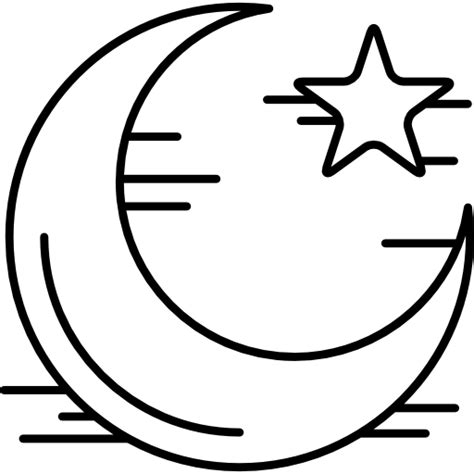 Free Icon Star And Crescent Moon