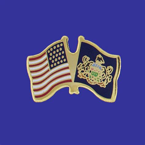 Pennsylvania Double Flag Lapel Pin Fredsflags