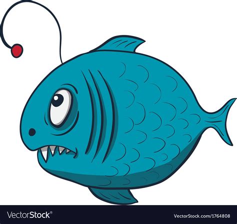 Funny Cartoon Fish Royalty Free Vector Image Vectorstock