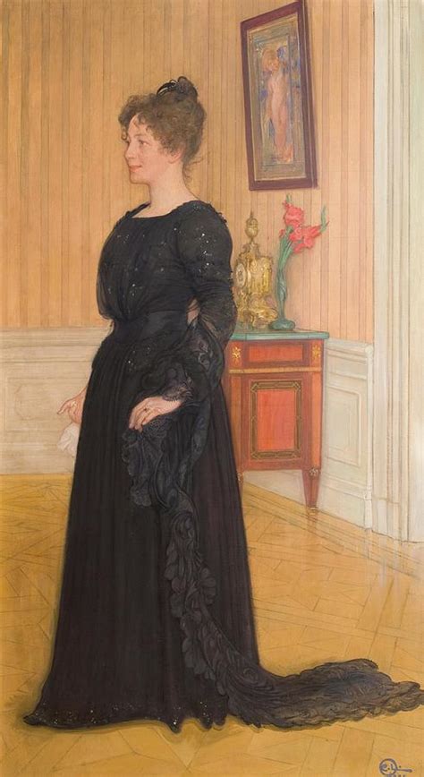 Portrait Of Mrs Signe Thiel Painting By Carl Larsson Swedish Pixels
