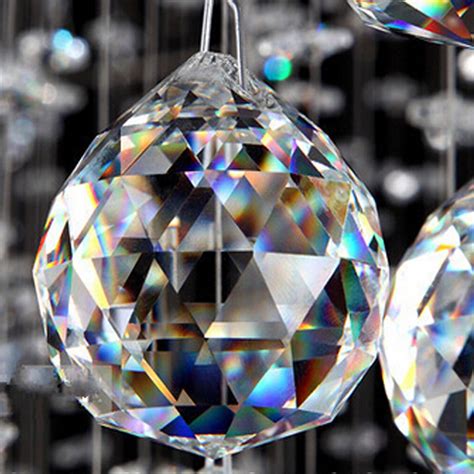 5pcs 40mm Crystal Ball Prisms Clear Chandelier Lamp Glass Hanging Drops