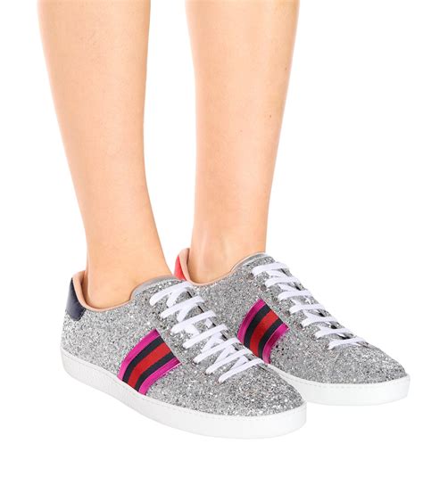 Gucci Ace Glitter Sneakers Lyst