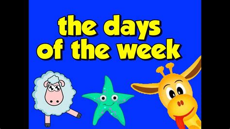 Days Of The Week Song Youtube