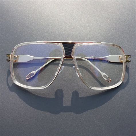 vintage luxury brand designer clear glasses women oversized eyewear frames men spectacle glasses