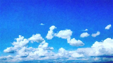 Cloudy Blue Sky Oil Painting Blockedgravity Paintings And Prints
