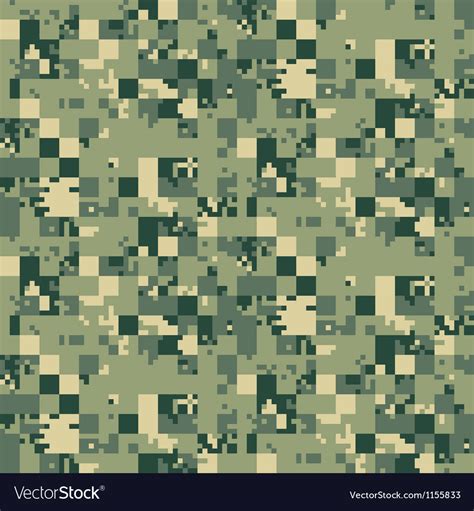 Digital Camouflage Seamless Pattern Royalty Free Vector