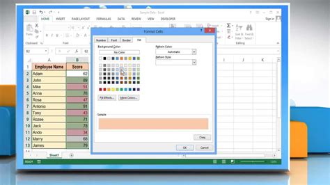 How To Change Microsoft® Excel Cell Color Based On Cell Value Using The