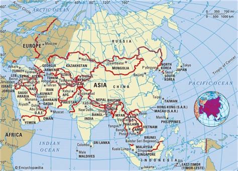 Peta Asia Penjelasan Peta Benua Asia Lengkap Sindunesia