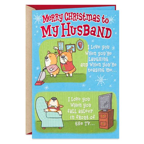 I Love You When Funny Pop Up Christmas Card For Husband Greeting