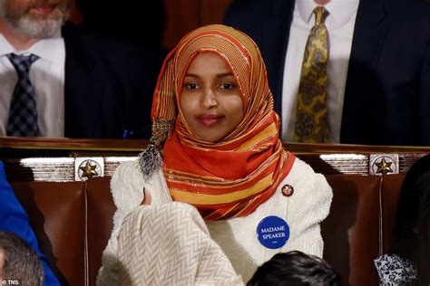 muslim congresswoman ilhan omar makes history by wearing hijab daily mail online