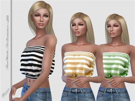 The Sims Resource Strapless Top By Pizazz • Sims 4 Downloads