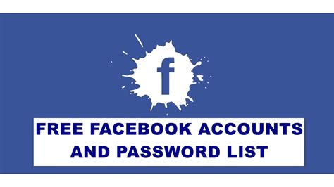Free Facebook Accounts And Password List Youtube