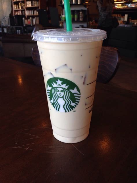 Vanilla Iced Coffee Grande In A Venti Cup Extra Breve Extra Ice
