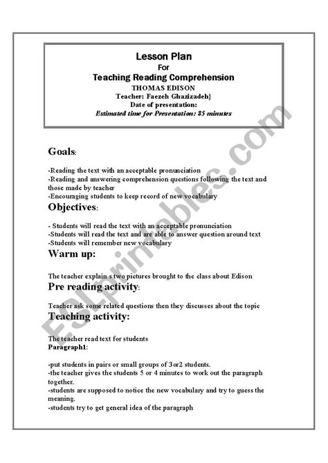 A Detailed Lesson Plan In Reading For Nursery Lesson Plan Learning