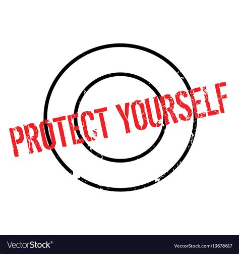 Protect Yourself Rubber Stamp Royalty Free Vector Image