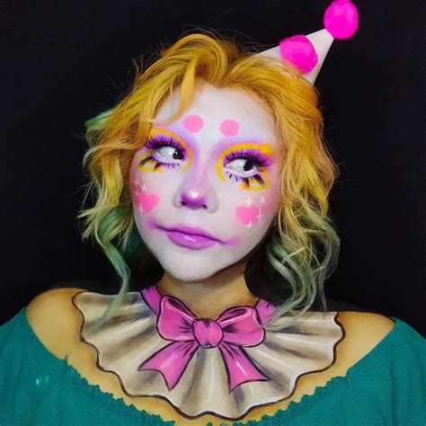Scary Circus Whiteface Cute Clown Clown Makeup Pixel Art Cool