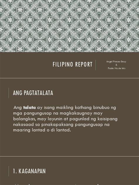 Filipino Report Pdf