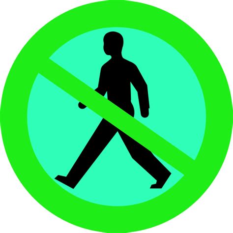 No Entry Sign With A Man Vector Clip Art Clipart Best
