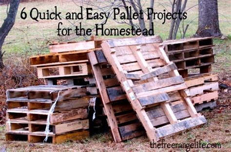 6 Quick And Easy Pallet Projects For The Homestead The Free Range Life