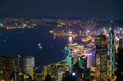 Photo Of Hong Kong Skyline At Night · Free Stock Photo