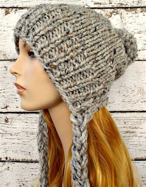 Knitting Pattern For Slouchy Earflap Hat Crochet Hats Knitted Hats Knitting