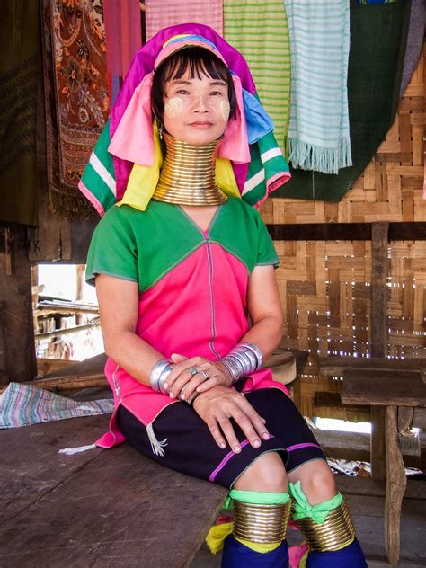 Bildet Pike Kvinne Asiatisk Kl R Smykker Thailand Lang Hals