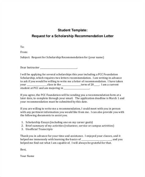 6 Student Recommendation Letter Template Free Word Excel And Pdf