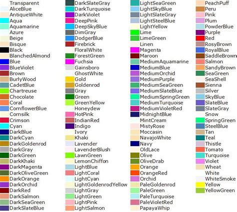lista de todos los colores del mundo nombres de colores tabla de hot sex picture