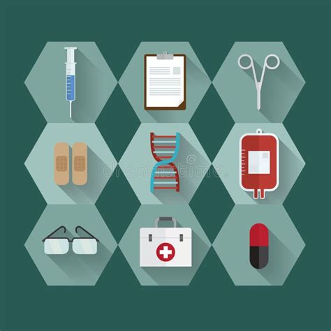 Medical Equipment Icons Set Stock Vector Illustration Of Medical