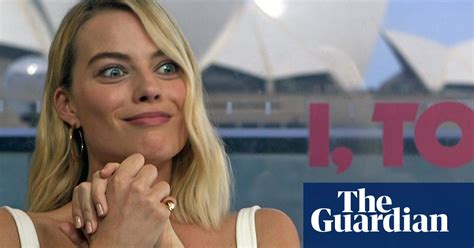 Margot Robbie Practises Her Oscars Face Video Film The Guardian