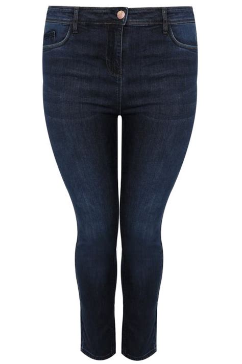 Indigo Blue Skinny Shaper Ava Jeans Plus Size 14 To 28