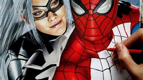 Drawing Ps4 Spider Man And Felicia Hardy Black Cat Black Cat Marvel