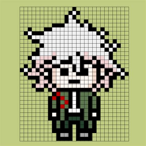 Nagito Komaeda Pixel Рисунки крестов Пиксельные изображения