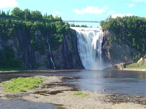 Les Chutes Montmorency Région De Québec Waterfall Outdoor Water