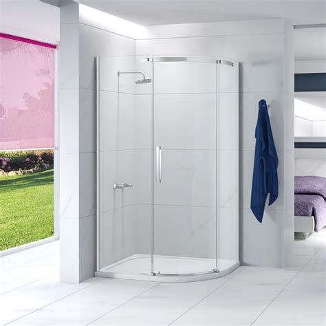 Merlyn Ionic Essence Frameless Single Door Offset Quadrant Shower