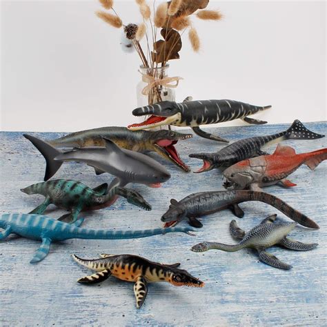 Fantarea 10 Pcs Prehistoric Ocean Sea Marine Dinosaur Animal Model