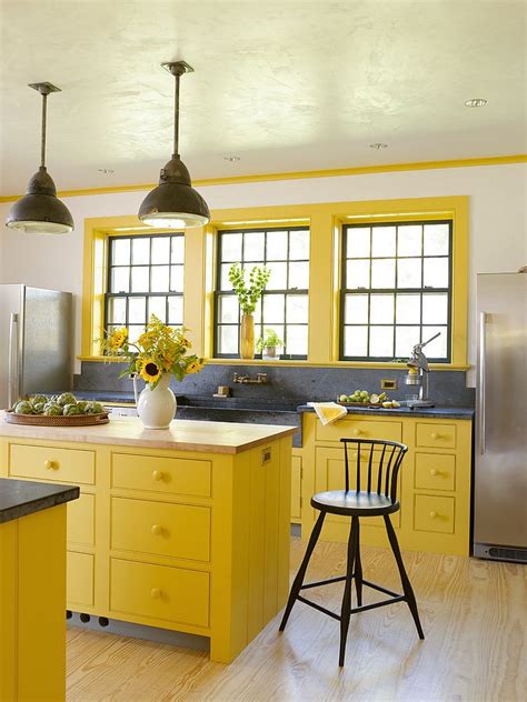 11 Trendy Ideas That Bring Gray And Yellow To The Kitchen Decoist