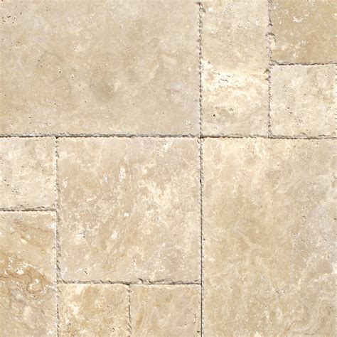 MSI Tuscany Beige Pattern Honed Unfilled Chipped Travertine Floor And
