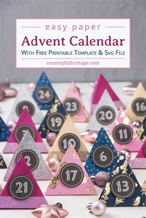 Easy Diy Paper Advent Calendar With Free Printable Template