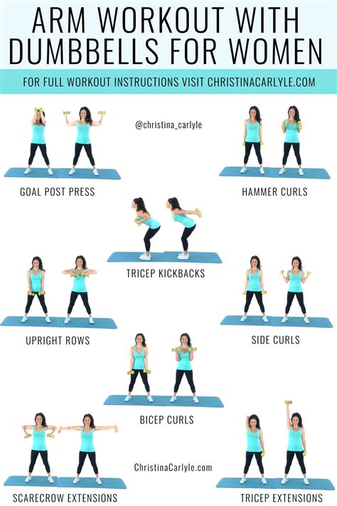 6 Day Dumbbell Arm Exercises For Female Beginners For Women Fitness