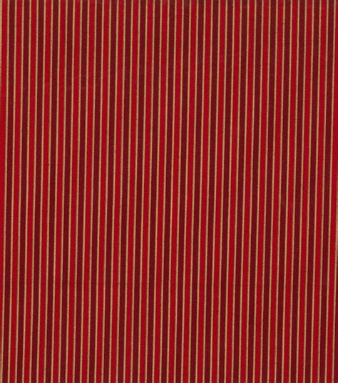 Keepsake Calico Holiday Cotton Fabric 43 Metallic Gold Stripe On Red