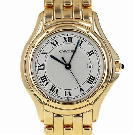 Cartier Pre Owned Cartier Cougar 887904 Gold Women Watch Certified