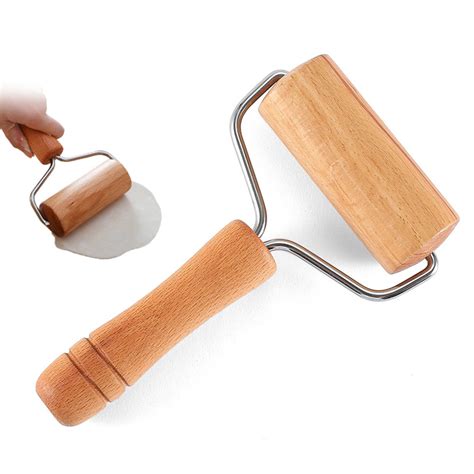 Cheersus Wood Pastry Pizza Roller Wooden Rolling Pin Non Stick Dough