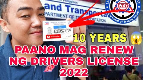 Lto Renewal Of Drivers License 2022 Requirements Fee 10 Years