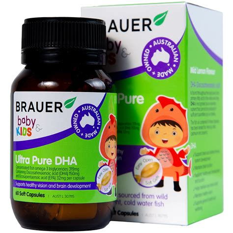Brauer Baby Kids Ultra Pure DHA bổ sung DHA và EPA 60 viên