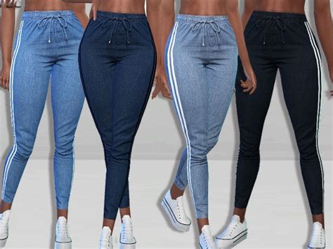 The Sims Resource Denim Joggers By Pinkzombiecupcakes • Sims 4 Downloads